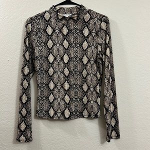Medium Snake Print Long Sleeve Tee